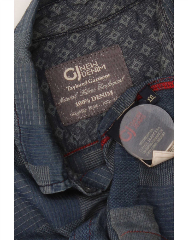 Gaudi muška košulja 2XL plavi patchwork pamuk