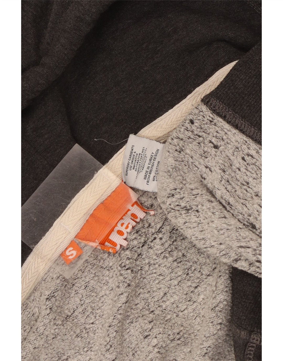 Superdry muški pulover s kapuljačom na patentni zatvarač, mali sivi pamuk