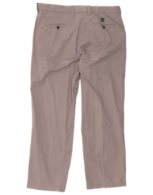Marks & Spencer muške ravne chino hlače Blue Harbor W36 L29 sive