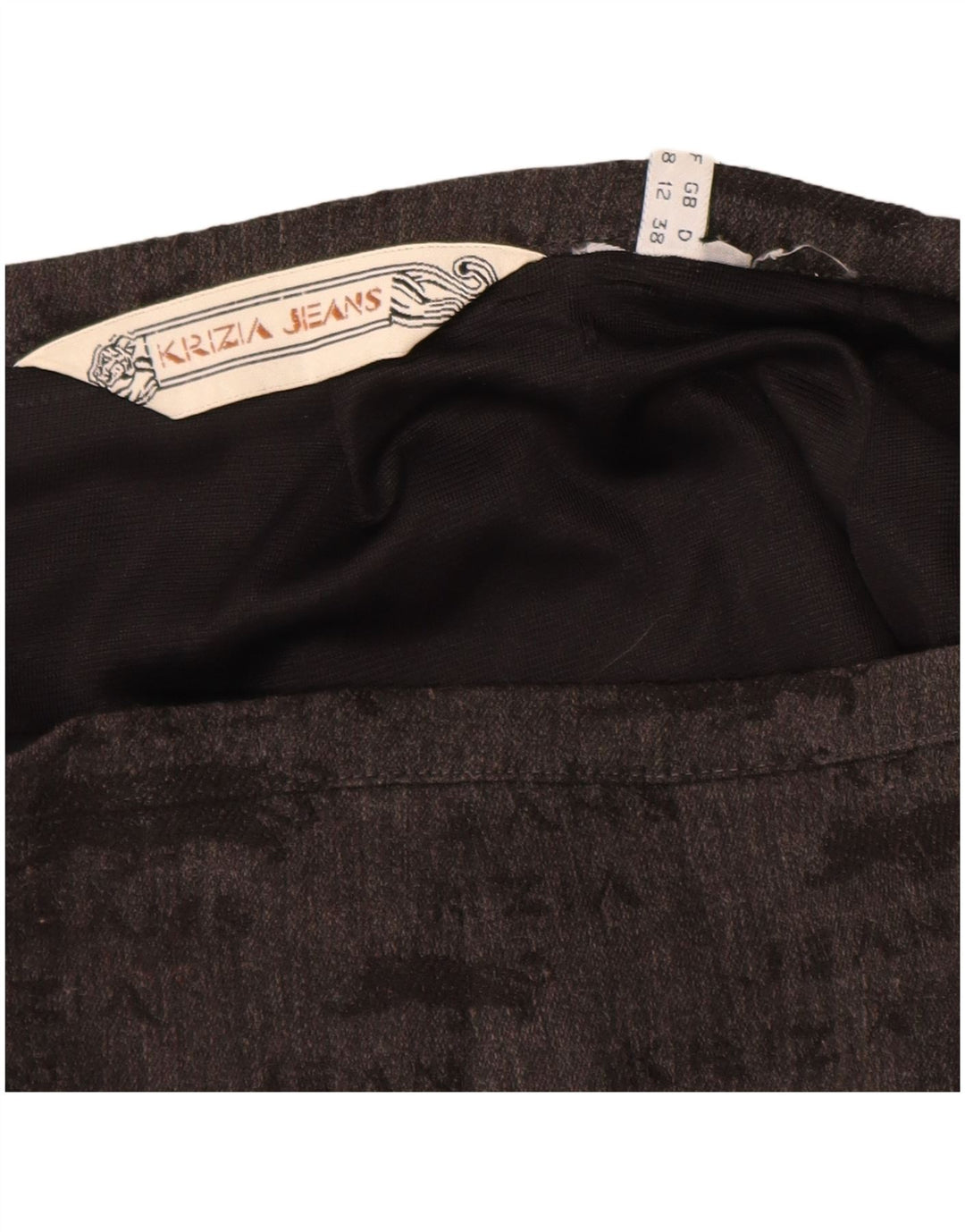 KRIZIA JEANS Ženska grafička pencil suknja UK 12 srednje W28 siva