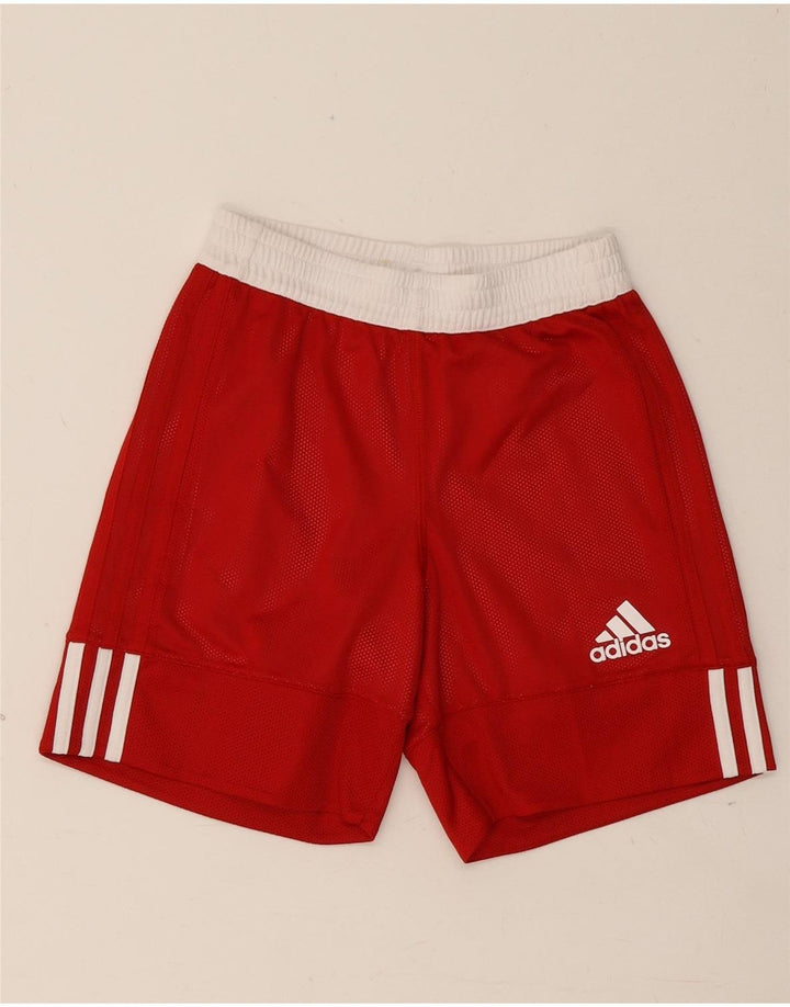 Adidas kratke sportske hlače za dječake 9-10 godina od crvenog poliestera u boji