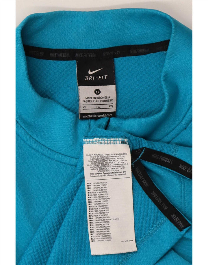 Nike Dri Fit majica s patentnim izrezom i gornji dio trenirke XL plave boje
