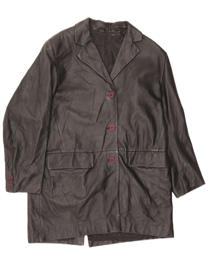 Vintage ženski kožni kaput IT 42 srednje crna koža