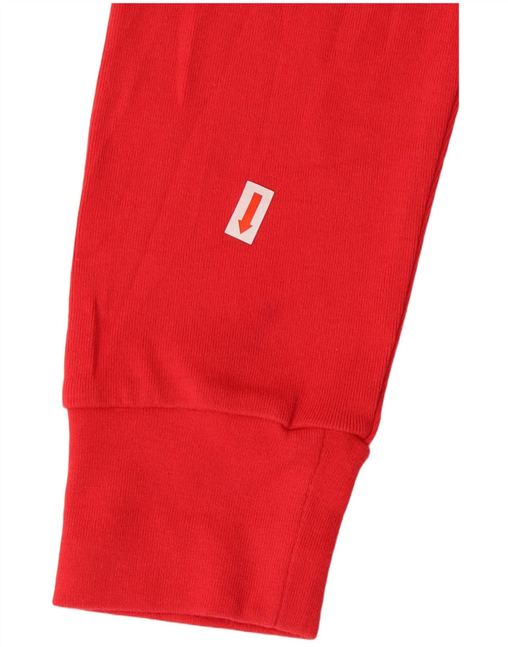 J. Crew muška majica dugih rukava s grafikama, srednji crveni pamuk