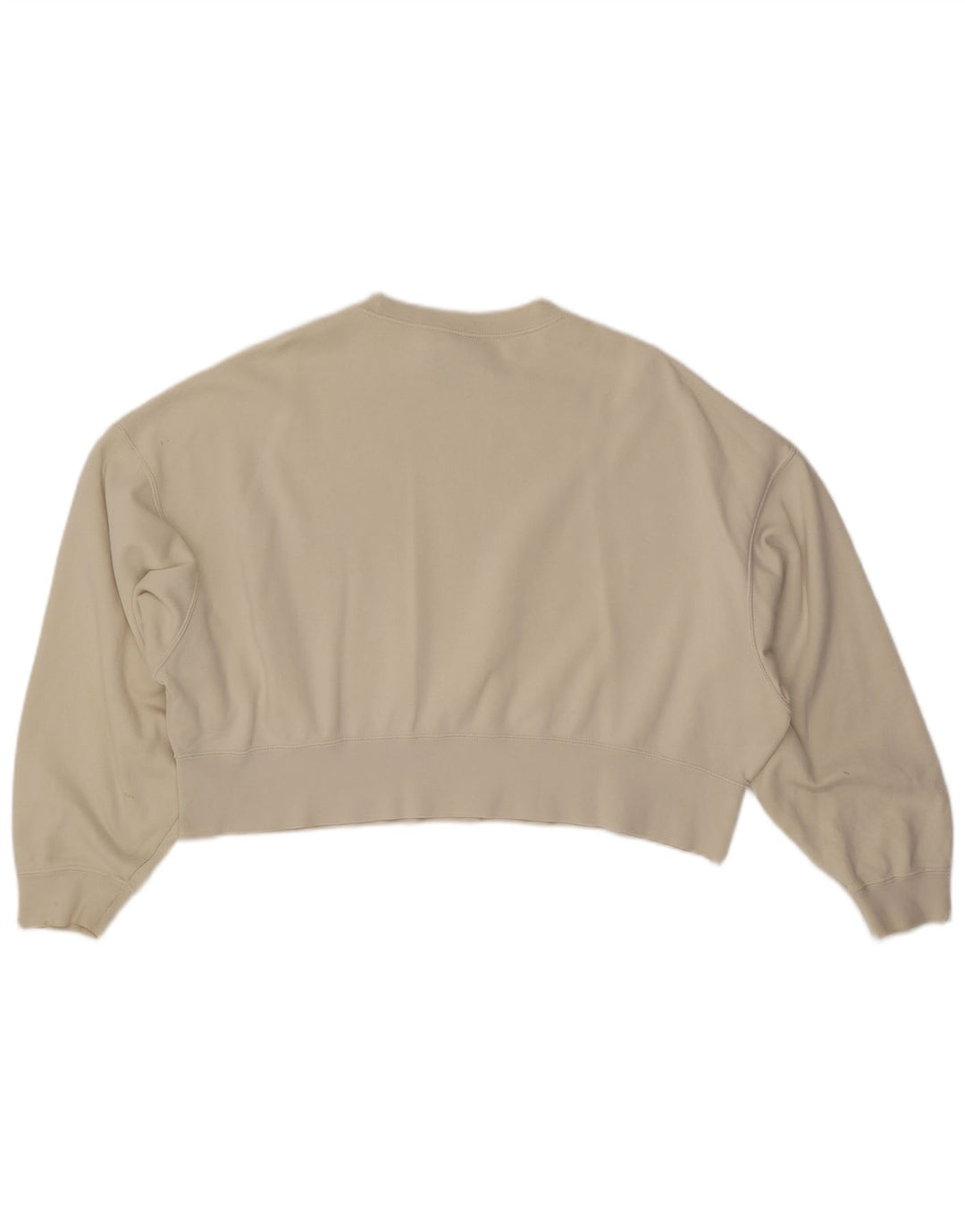 NIKE Ženska kratka prekomjerna majica s kratkim rukavima UK 10 Small Off White Cotton