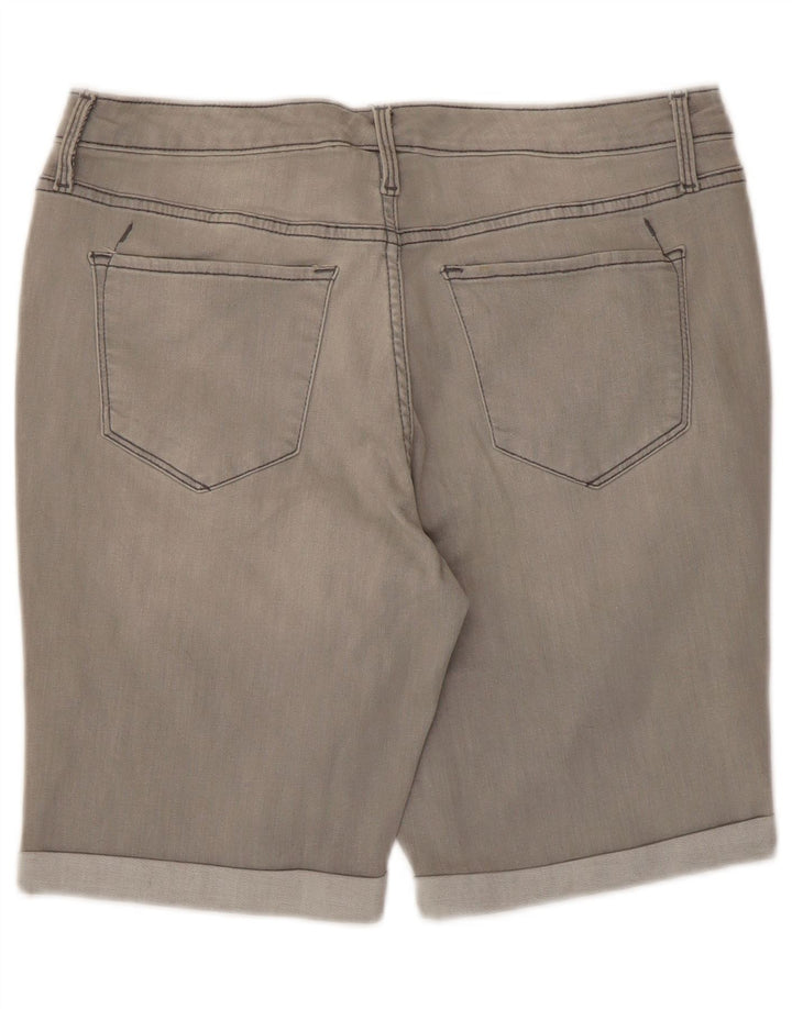 Mossimo ženske Power Stretch traper kratke hlače srednjeg rasta US 12 Large W31 sive