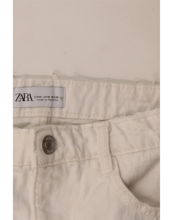 Zara ženska mini traper suknja srednje veličine W28 bijela