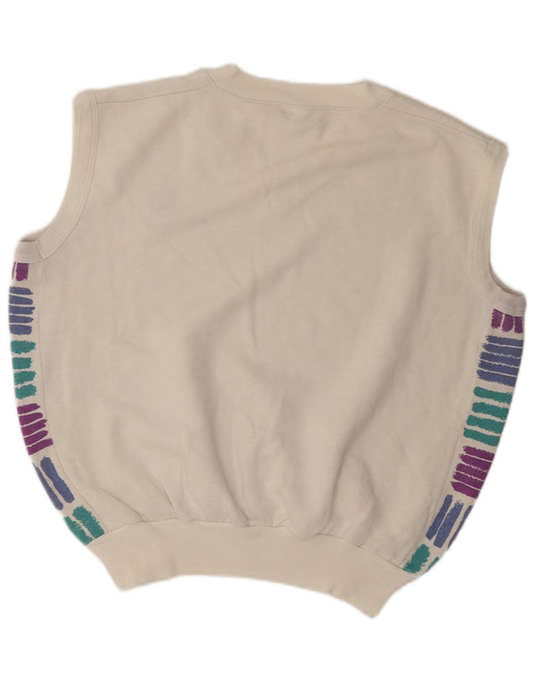 Sergio Tacchini muški prsluk bez rukava XL bijeli akril