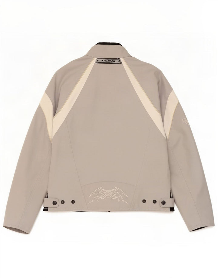 Ixon ženska grafička trkaća jakna US 4 Small Gray Colourblock Polyester