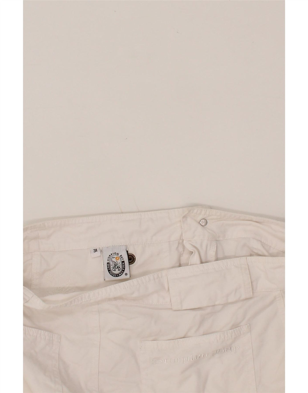 SCORPION BAY Womens Chino Shorts W31 Medium White Cotton Vintage Scorpion Bay and Second-Hand Scorpion Bay from Messina Hembry 