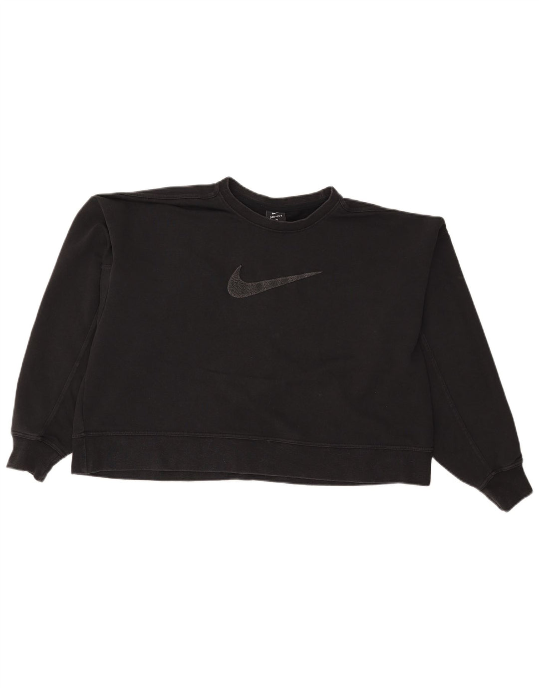 Nike Ženska skraćena kratka kratka majica s prekomjernom majicom UK 16 Large Black