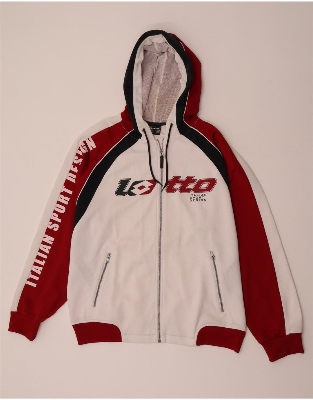 Muška trenirka Lotto Graphic Full 2XL bijeli poliester u boji