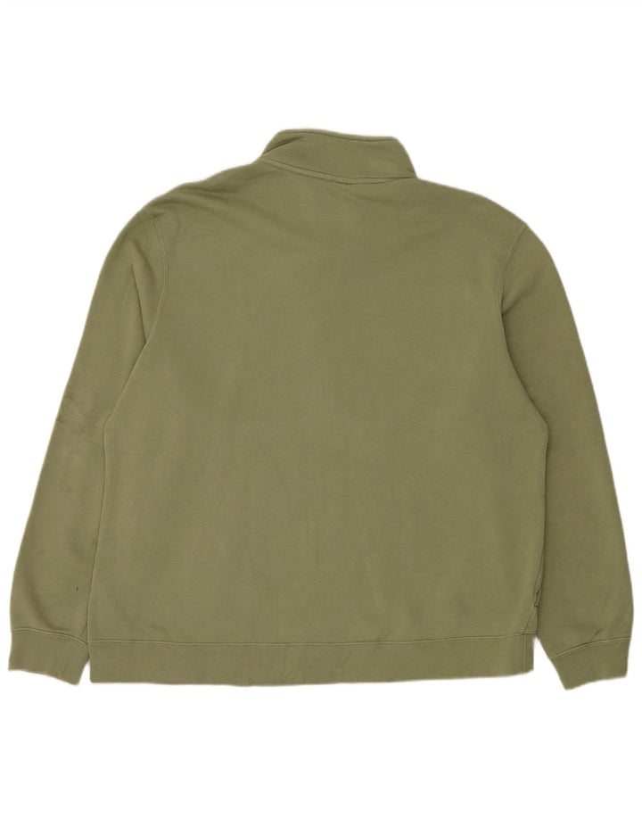 Nike muška majica s izrezom s patentnim zatvaračem XL, zeleni pamuk