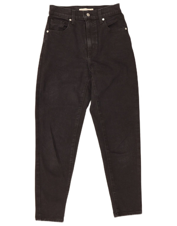 Levi's ženske Mom traperice visokog struka W25 L27 crni pamuk