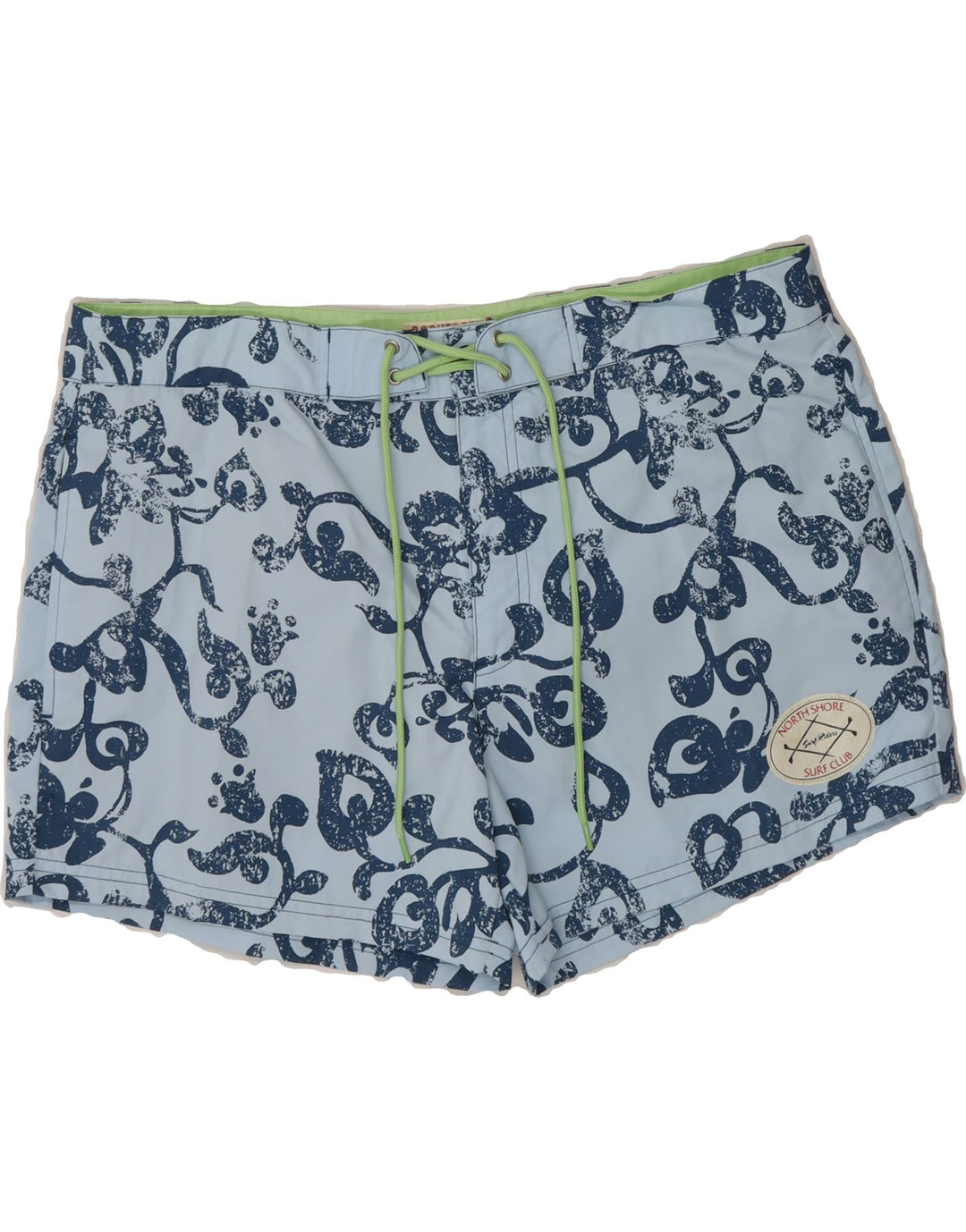 CHAMPION Mens Swimming Shorts XL  Blue Floral Polyamide Vintage Champion and Second-Hand Champion from Messina Hembry 