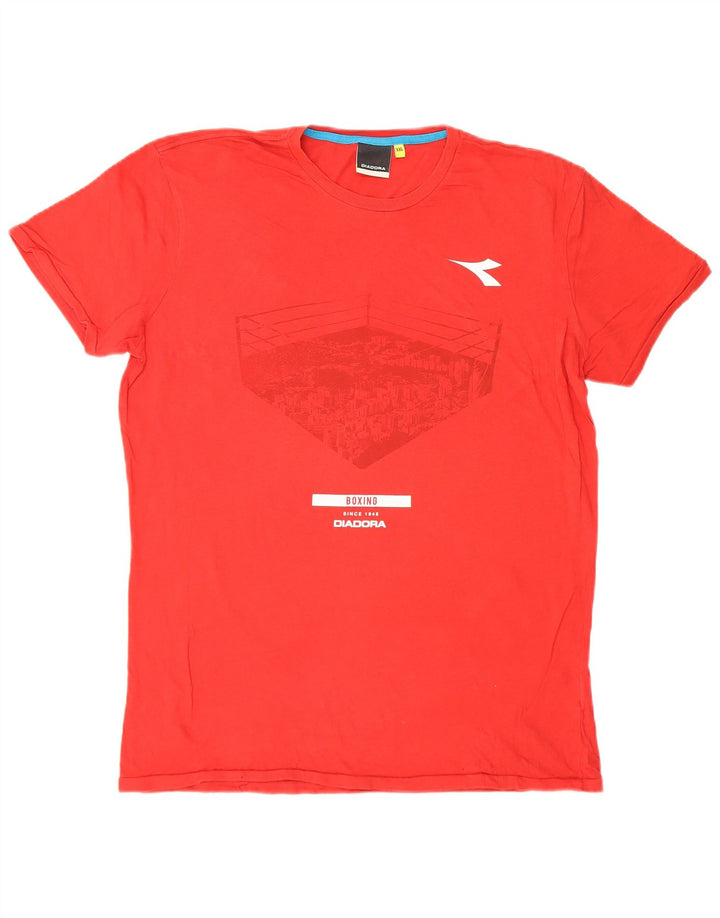 Diadora muška majica kratkih rukava s grafičkim motivima 2XL crvena