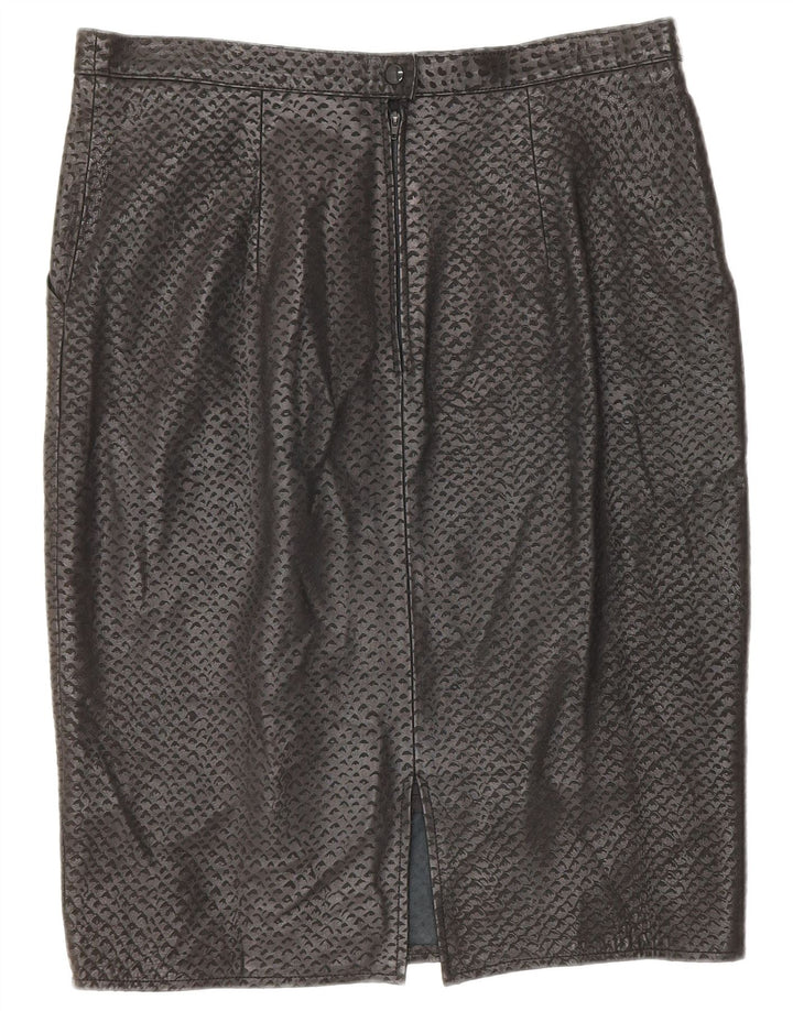 Vintage ženska kožna suknja W34 velike crne mrlje