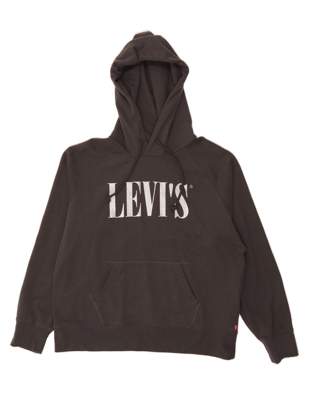 LEVI'S Mens Graphic Hoodie Jumper Large Grey Cotton Vintage Levi's and Second-Hand Levi's from Messina Hembry 