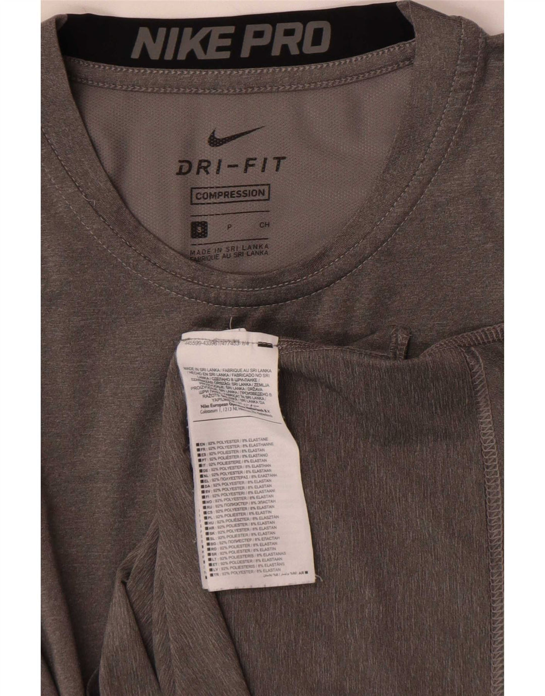 Nike Ženska Dri Fit majica s dugim rukavima UK 10 Small Grey Colourblock poliester