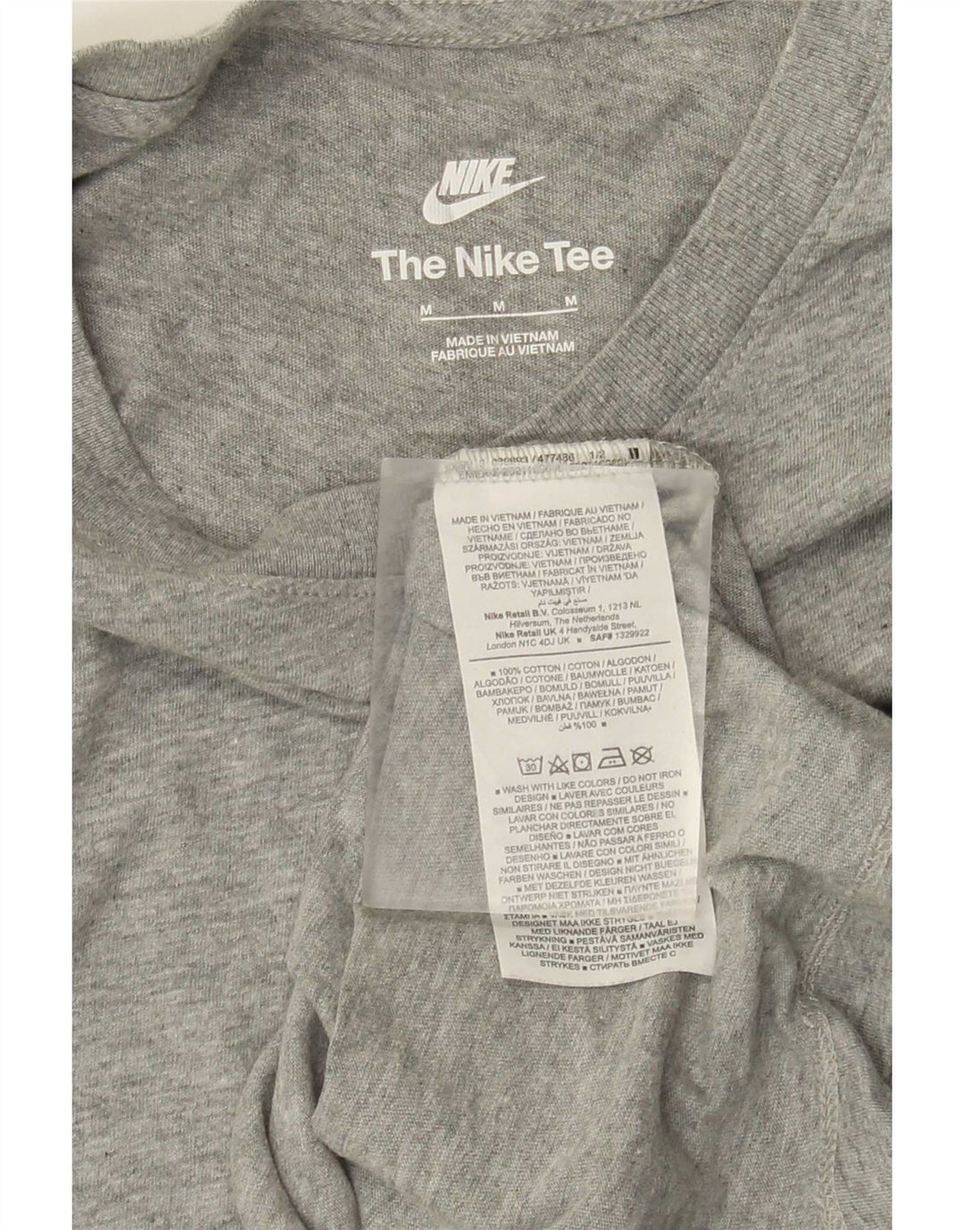NIKE muška majica kratkih rukava Srednje sivi pamuk