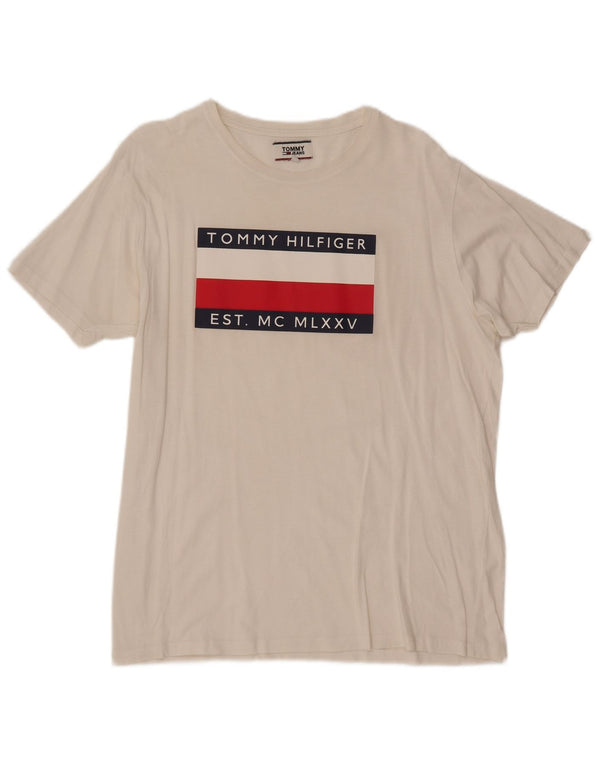 TOMMY HILFIGER Ženska majica kratkih rukava s grafičkim motivima UK 18 XL Bijela