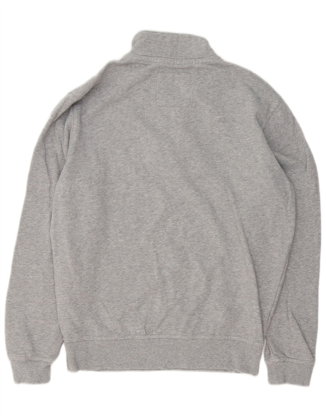 Crew Clothing Muška majica s izrezom s patentnim zatvaračem Srednje sivi pamuk