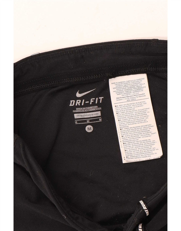 Nike Ženske Dri Fit Leggings UK 14 Srednje crni poliester