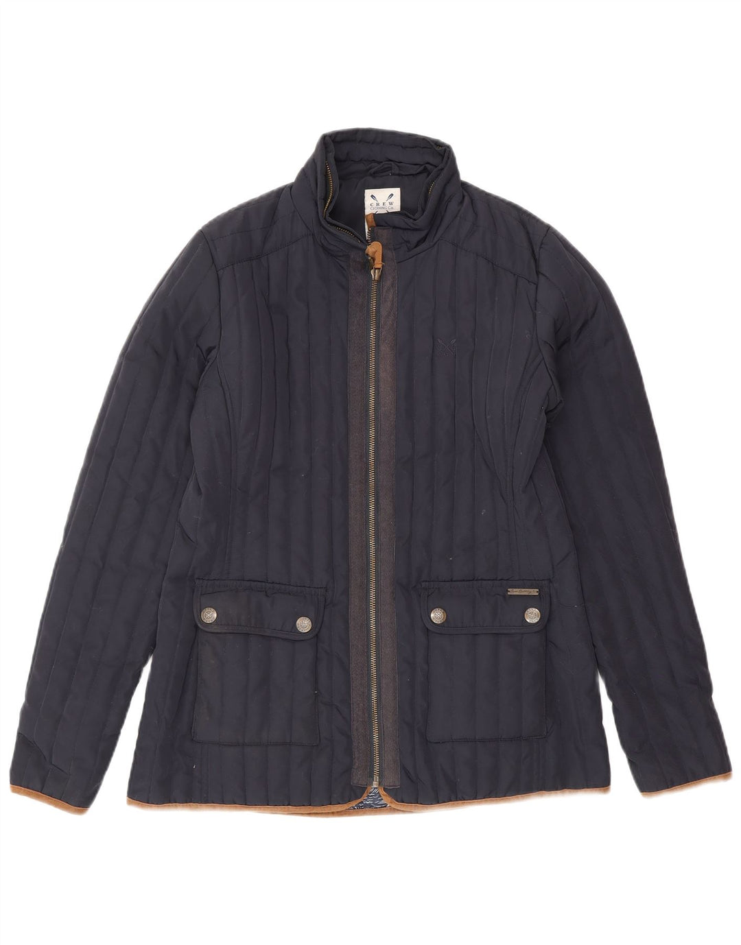 Crew Clothing Ženska podstavljena jakna UK 10 Mali tamnoplavi poliester
