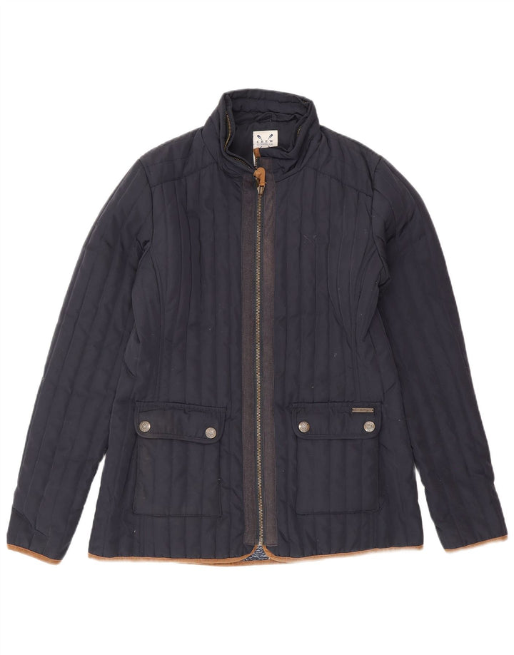 Crew Clothing Ženska podstavljena jakna UK 10 Mali tamnoplavi poliester