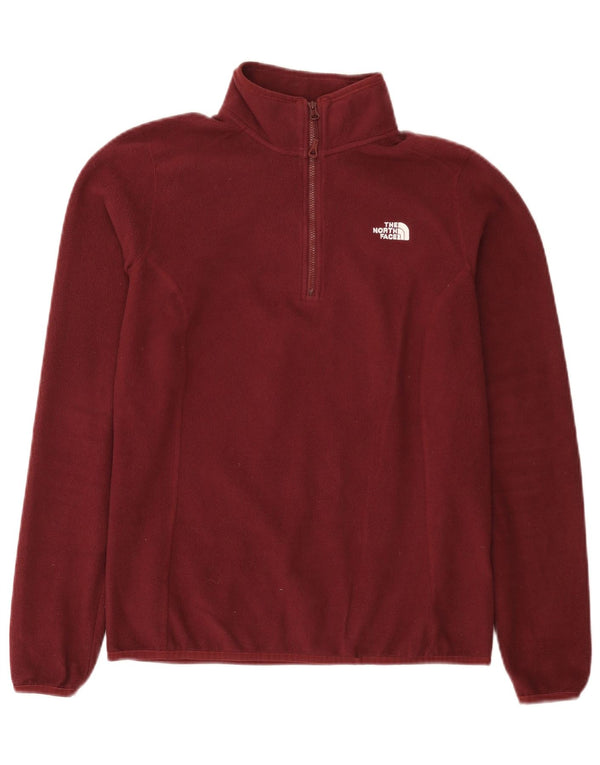 The North Face ženski flis džemper s patentnim izrezom UK 12 srednje tamnocrvene boje