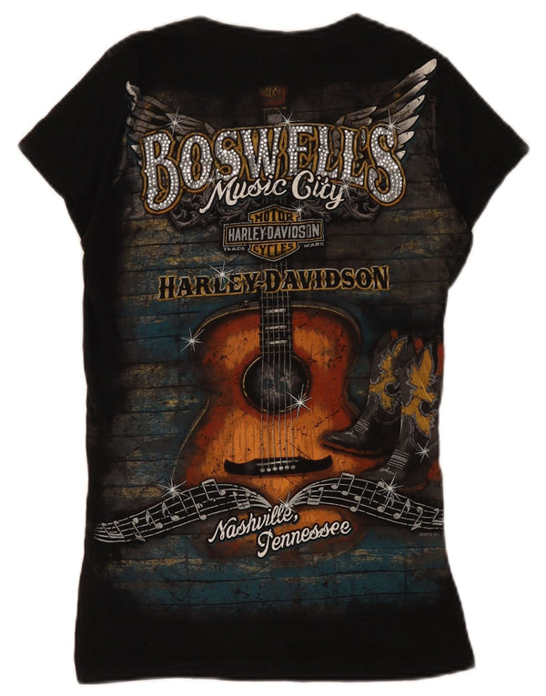 Ženska majica kratkih rukava Harley Davidson Nashville Graphic UK 10 Small Black