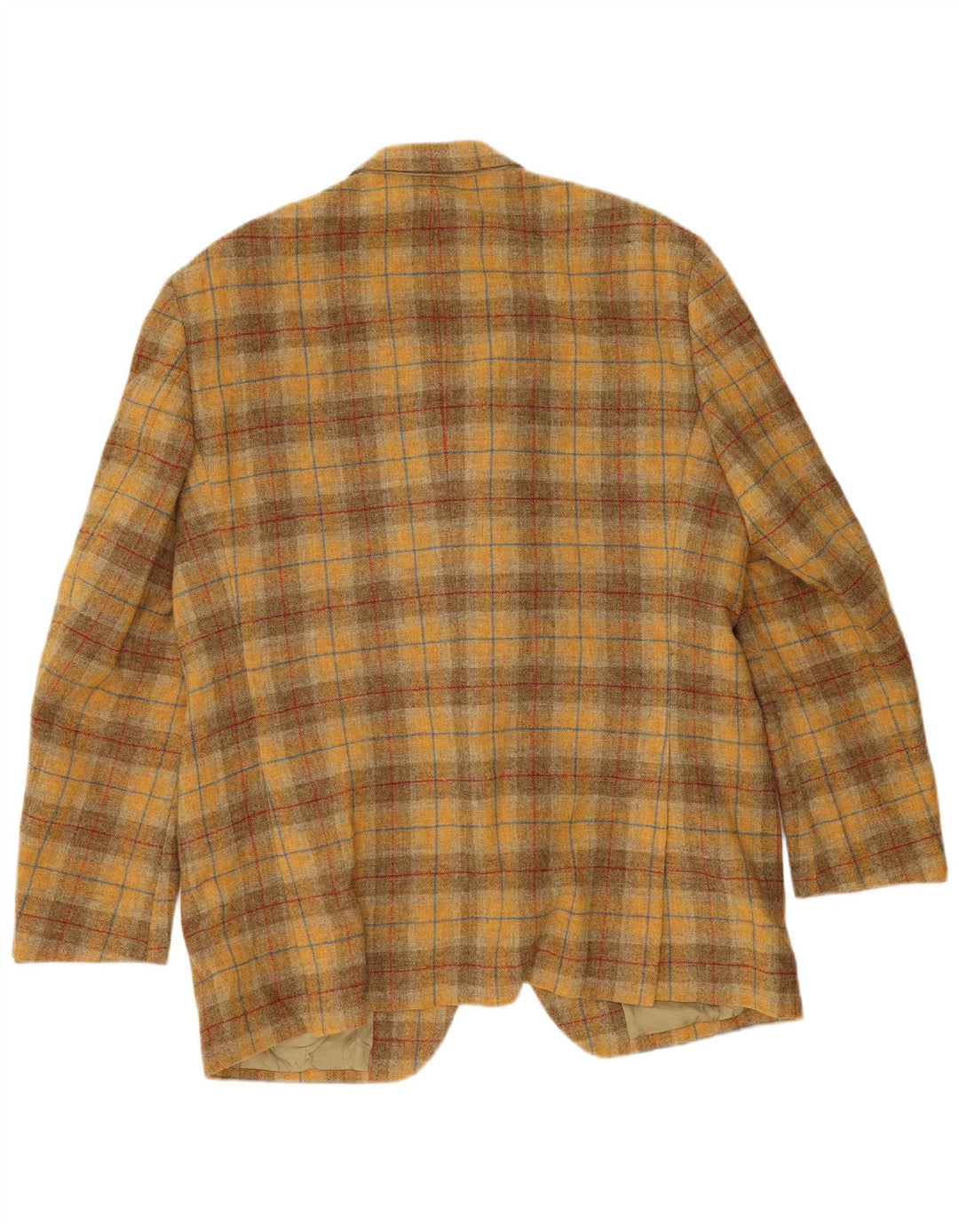 ETRO Mens 3 Button Blazer Jacket UK 40 Large Beige Check Wool