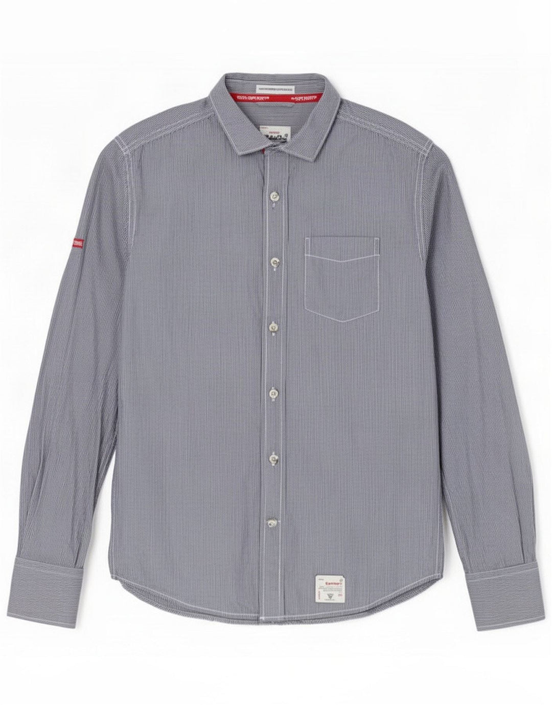 Superdry muška košulja Medium Navy Blue Pinstripe Cotton