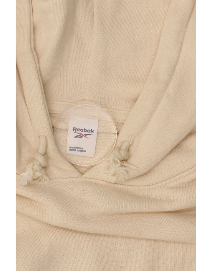 REEBOK Ženska prevelika majica s kapuljačom UK 16 Large Off White Pamuk