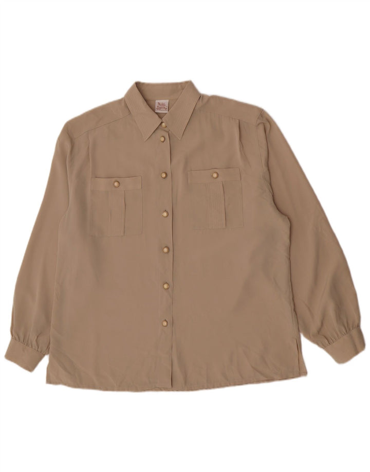 Michele Boyard Ženska prevelika košulja bluza IT 42, srednji kaki poliester