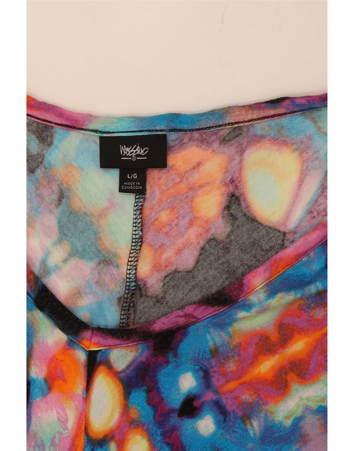 MOSSIMO Womens Blouse Top UK 16 Large Multicoloured Tie Dye Rayon Vintage Mossimo and Second-Hand Mossimo from Messina Hembry 