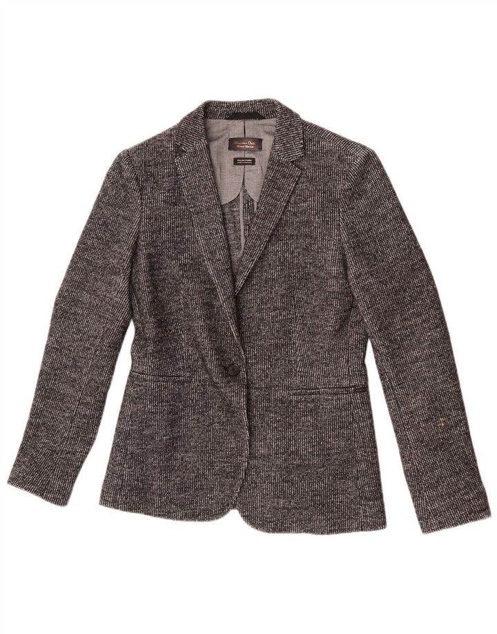 Massimo Dutti Ženska jakna sako s 1 gumbom EU 40 Srednje siva Houndstooth