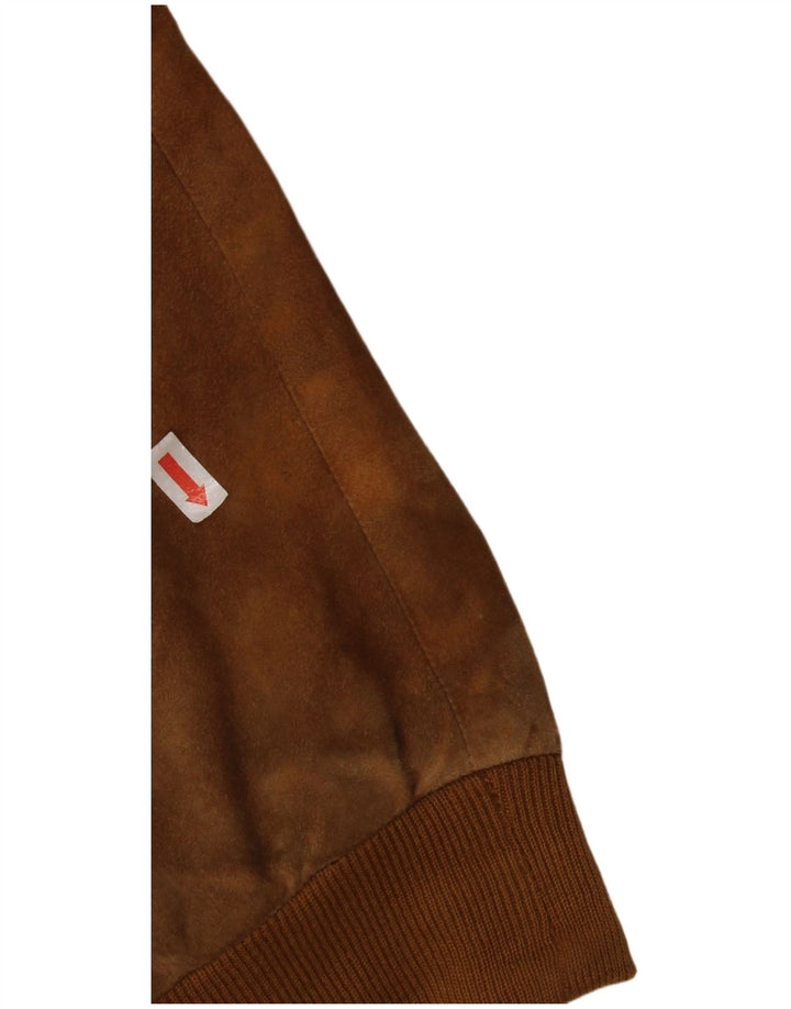 Vintage muška bomber jakna od brušene kože UK 42 XL smeđa