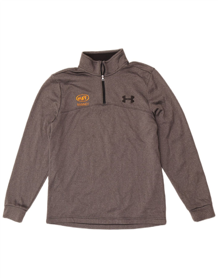 Muška trenirka Under Armour Cold Gear s patentnim izrezom, mala siva majica