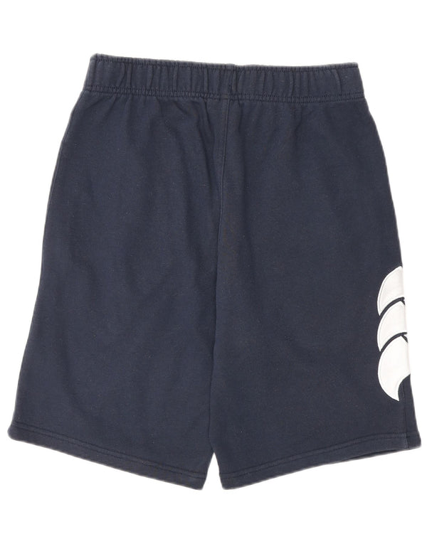 Canterbury Mens Graphic Sport Shorts Small Navy Blue Cotton
