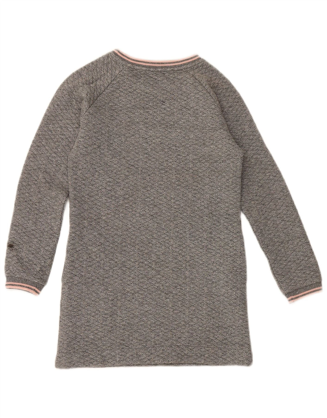 Woolrich Džemper haljina za djevojčice 9-10 godina sivi pjegavi poliester