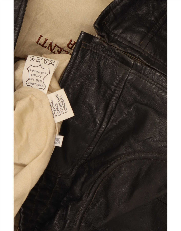 Vintage muška kožna jakna IT 56 3XL crna