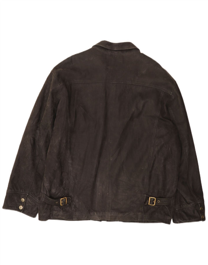 Vintage muška kožna jakna IT 52 XL smeđa koža