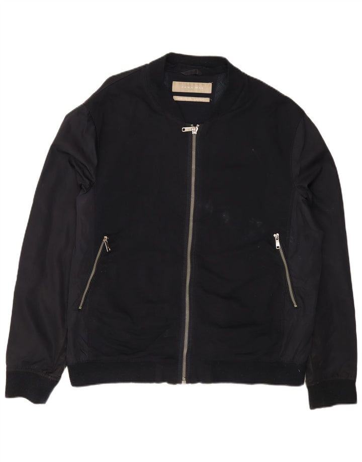 Zara muška bomber jakna UK 42 XL tamnoplava viskoza