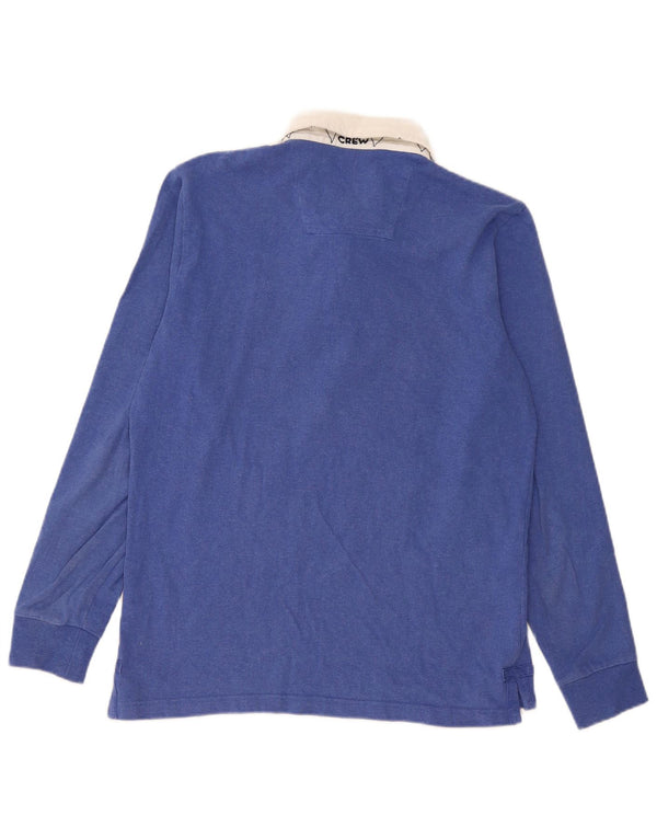 Crew Clothing Muška polo majica dugih rukava Pamuk srednje plave boje