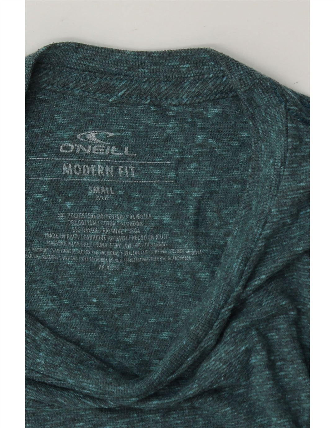 O'NEILL Mens Modern Fit Graphic T-Shirt Top Small Green Flecked Polyester Vintage O'Neill and Second-Hand O'Neill from Messina Hembry 