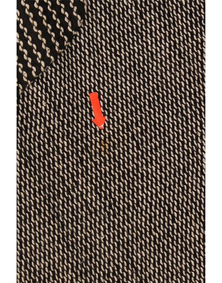 Vintage ženska haljina s pinaforom UK 12 Srednji crni pamuk s šiljastim vrhom