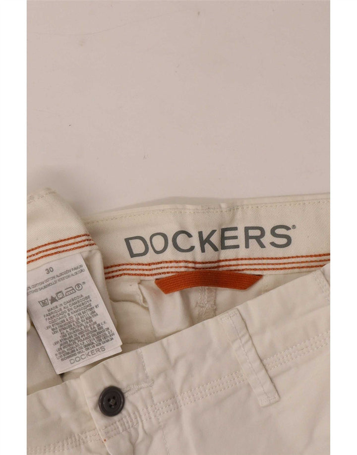 Dockers muške chino kratke hlače srednje veličine W30 bijeli pamuk