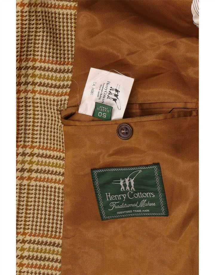 Henry Cottons muška jakna sa 2 gumba IT 50 Large Brown Houndstooth