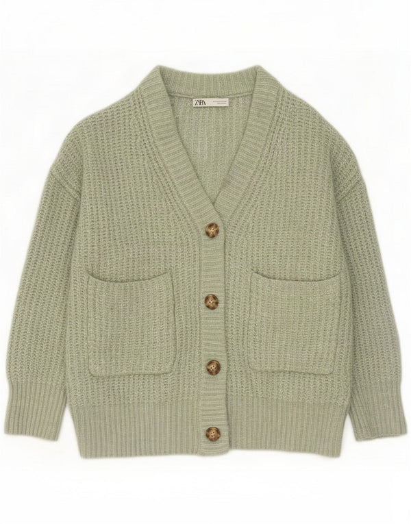 Zara ženski kardigan s 3/4 rukavima UK 10 Small Green